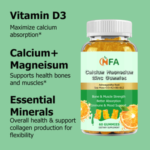 Lower MOQ Immune Support Gummy Candy Calcium Magnesium Zinc Gummies with Ashwagandha Root for Bone & Muscle Strength - Product Image 5