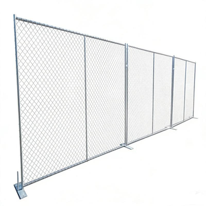 Diamond <b>Mesh</b> Square Hole Welded Iron <b>Wire</b> Cyclone Fence Galvanized Easily Removable Chain Link - Product Image 1