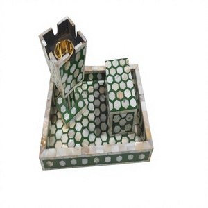 Handcrafted Religious Eco-Friendly Sandalwood <b>Incense</b> <b>Holder</b> for Eid Celebrations Ramadan Home Decor Artisan Mother Pearl Inlay - Product Image 1
