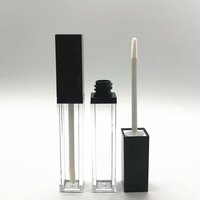 Flacons de parfum rectangulaires en verre personnalisés pour la Foire de Canton, rechargeables, avec bouchon carré en cristal