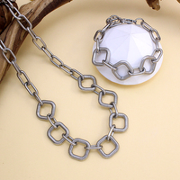 Collier chaîne cubaine tendance couleur or pour femmes et hommes, collier ras du cou minimaliste cubain couleur argent style hip-hop, bijoux très prisés