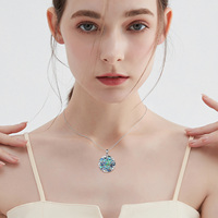 Collier pendentif lune pentagramme de sorcière en argent sterling 925 de haute qualité