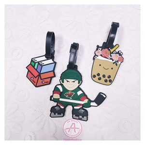 AOSHENG Hot Bán bán buôn du lịch hành lý Tag Vali tag tùy chỉnh PVC Da Hành lý thẻ - Product Image 3