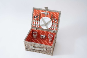 Cesta de Picnic Hecha a Mano JY Natural con Tapa Transparente y Asa, MOQ Pequeño de 50 Conjuntos, Color y Logotipo Personalizables - Product Image 3