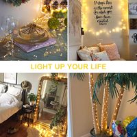 Guirlande lumineuse féerique de Noël à piles/USB de 1m/2m/5m/10m pour la décoration festive de la maison, guirlande lumineuse en fil de cuivre