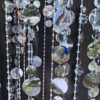 Décoration de plafond de salle de mariage de luxe, rideaux scintillants suspendus pour scène, rideau de plafond en perles de cristal avec cadre métallique