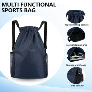 Zaino con Logo personalizzato impermeabile da <span class=keywords><strong>basket</strong></span> con coulisse zaino sportivo Outdoor Casual borsa con stringhe sportive da palestra borse con coulisse - Product Image 3