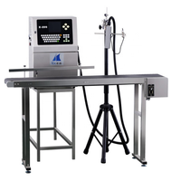Machine automatique de codage d'encre de lot de date de bouteilles de sacs en plastique avec convoyeur