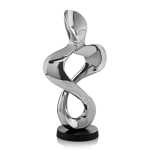 Modern Metal Sculpture Tabletop Figurine Abstract Art Decor for Living Room Office <b>Shelf</b> - Product Image 1