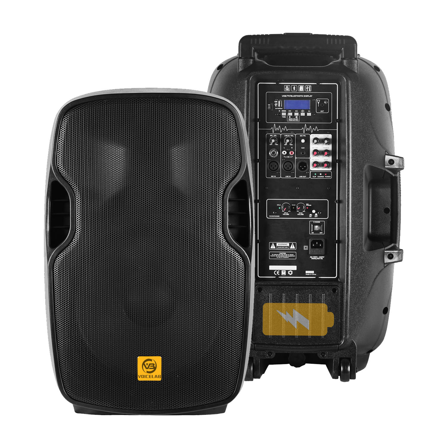 NEW !ELA15-DM100K2U7 15inch Powered Speaker Box Class D Amplifier