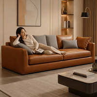Ensemble de canapé sectionnel en forme de L en cuir PU YUANCHANG avec pieds en acier inoxydable - Canapé de salon confortable et durable