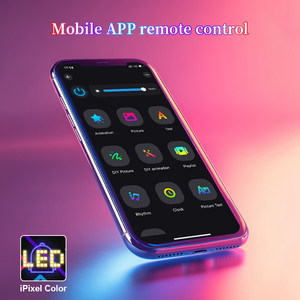 شريط أضواء <span class=keywords><strong>LED</strong></span> ذكية بكسل Feican شاشة عرض نصية ذاتية الصنع RGBIC K IP67 مقاوم للماء تحكم صوتي اتصال USB ROHS بلاستيك - Product Image 2