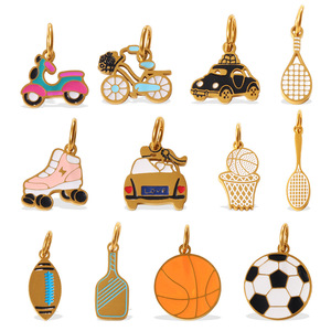 Dijes de Dibujos Animados de Aleación de Zinc, Accesorios de Joyería DIY, Elementos Deportivos y de Transporte, Colgante Unisex para Regalo - Product Image 5