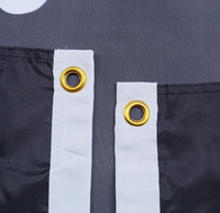 Drapeau noir de pirate 3x5 pieds en polyester, drapeau décoratif de pirates 150x90 cm avec 2 œillets