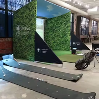 Nouvel arrivage Cabine de simulateur de golf intérieur et extérieur de 13 pieds avec tente HD pour frapper une baie Simulateur de golf avec écran d'impact Cabine de simulateur de golf