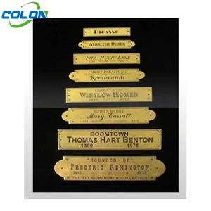 Plaques signalétiques métalliques multicolores personnalisées avec texte gravé <span class=keywords><strong>pour</strong></span> récompenses, équipements et étiquetage électrique - Product Image 1