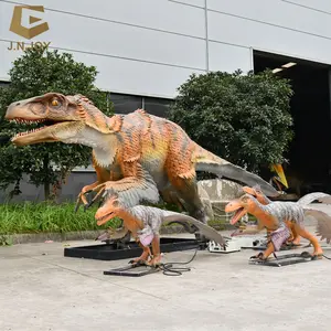 SGAD51life size realistic dinosaur family animatronic dinosaur model for theme park