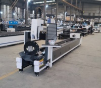 Guangjie GJ6024 1.5KW Pemotong Pipa CNC 3-Axis dengan Laser Serat untuk Logam Presisi Tinggi Pendingin Air Area Kerja 240x6000mm PLT