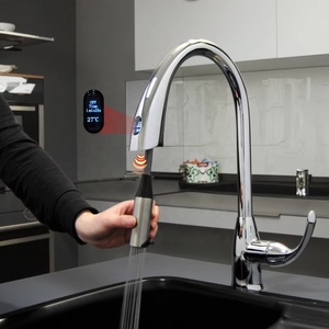 Robinet <span class=keywords><strong>à</strong></span> capteur numérique intelligent Robinet de lavabo automatique <span class=keywords><strong>en</strong></span> laiton <span class=keywords><strong>à</strong></span> économie d'eau Robinet de lavabo de cuisine sans contact - Product Image 2