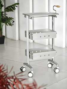 Chariot de rangement multifonctionnel professionnel en acier inoxydable pour salon de coiffure, permanente, coloration, coiffeur et barbier - Product Image 2