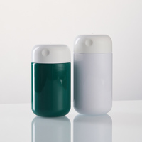 Conteneur cylindrique en plastique blanc et vert de qualité alimentaire pour capsules de médicaments et pilules, avec bouchons