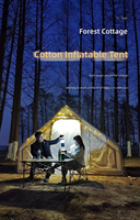 Tente de camping gonflable double couche imperméable quatre saisons au design moderne, personnalisable, épaissie, pliable, intégrée, installation rapide