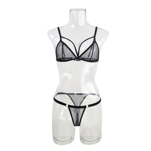 ZZYUP1203卸売2ピース花柄ランジェリーセクシーレースブラとパンティー透明メッシュセクシー下着レディースランジェリー - Product Image 5