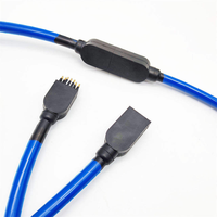 Conector de Cable Subacuático de Bajo Perfil para Redes, 13 Pines, Chapado en Oro, Fibra Óptica, Doble Cabeza, con Clasificación de Impermeabilidad IP68