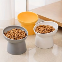 Ergonomischer, langlebiger Keramik-Futter- und Wassernapf für Katzen und Hunde – Neigbares Design für Nackenkomfort, erhöhte Futterstation, tragbare Lösung für den Innenbereich
