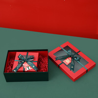 Boîte cadeau pliante magnétique en carton rouge de luxe, papier artistique, gaufrage, emballage écologique pour la décoration de cadeaux