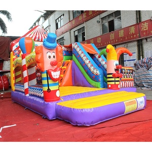 Circus Bounce Jump Castle Slide Combo Casa hinchable inflable Moonwalk Playground Slide Bouncer Inflable Obstáculo Jump Bouncer - Product Image 4