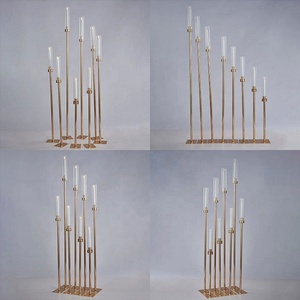 Grand chandelier en cristal transparent, pièce maîtresse de Mariage, <span class=keywords><strong>bougeoir</strong></span> en acrylique, 8 bras, candélabre pour décoration de fête et de Mariage - Product Image 3