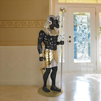 Décoration extérieure grand bronze dieu égyptien Anubis statues en laiton sculpture à vendre