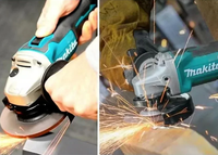 Meuleuse d'angle haute vitesse Makita DGA 404 18V 125mm pour le décapage de la rouille métallique, outil de découpe, outil de travail extérieur, meuleuse sans balais