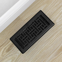 Grille de ventilation décorative pour sol, corps en ABS, panneau en acier, résistant à la corrosion, personnalisable, installation flexible, applications multiples
