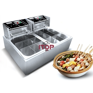 Máy Nấu Ăn Kanto 9 + 9 Lưới Máy Làm Thức Ăn Nhanh Thương Mại Máy Xiên Điện - Product Image 4