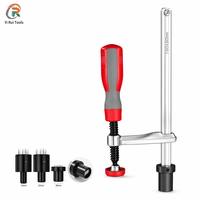 Pince de soudage robuste en acier A3 métrique 16mm 22mm 28mm avec base à broche d'insertion, vis rapide et guide-rail pour table