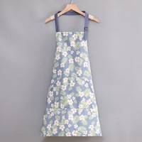 Tablier de Chef en Coton à Motifs Floraux, Sans Manches, Réglable, Imperméable, avec Poches, Lavable, Réutilisable et Durable pour la Cuisine