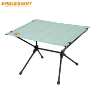 Petite table de camping pliable portable, plateau en tissu léger, structure en alliage d'aluminium, table de pique-nique de plage en plein air