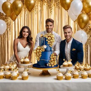 66 décorations de gâteau en forme de boule dorées, 4 tailles, pour la décoration de pâtisserie DIY, toppers pour cupcakes et anniversaires de mariage - Product Image 5