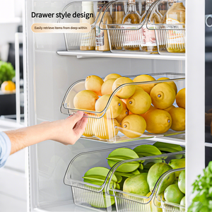 Freezer Safe Clear Plastic Multi-Purpose Fridge Container <strong>Veg</strong> and Fruit <strong>Storage</strong> Bin for Kitchen Organization and Food Packaging - Product Image 1