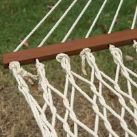 Hamacs en maille tissée pour 2 personnes Hamac en corde de coton traditionnel pour extérieur patio intérieur jardin arrière-cour