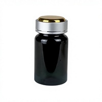 Flacon en plastique PET pour comprimés et capsules de calcium 100 ml, scellé avec un couvercle de sécurité et un double couvercle métallique