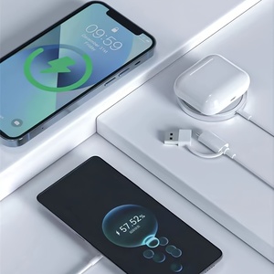 Chargeur sans fil magnétique 2026 en vogue avec adaptateur portable en alliage d'aluminium à fausse cristallisation, station de charge de bureau circulaire - Product Image 4