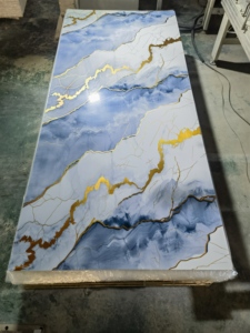 Hoja de mármol de PVC UV impermeable de alto brillo para <span class=keywords><strong>diseño</strong></span> de <span class=keywords><strong>interiores</strong></span> - Product Image 3