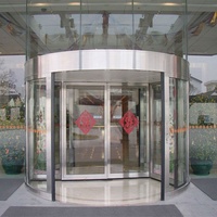 Puerta Giratoria Eléctrica de Vidrio con Acabado Moderno y Tecnología de Levitación, Impermeable para Uso Interior en Hoteles