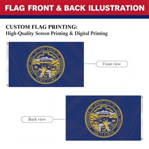 Bandera del Estado de Nebraska de Alta Calidad, 3x5 pies, Poliéster, Ojales Metálicos, Doble Costura, Bandera Personalizada Americana para Eventos Deportivos y Desfiles - Product Image 3