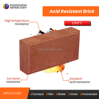 Briques et carreaux de céramique résistants à l'acide de brique antiacide réfractaire de prix usine pour la doublure de fours industriels