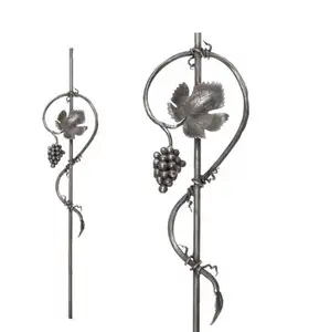 Decoratieve Componenten Gehamerd Gesmede Stalen Baluster Druiven Bladeren Voor Hek Reling Leuning Balustr