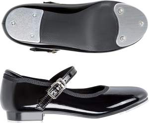 Zapatos de claqué Dynadans unisex para niños, estilo Mary Jane, de cuero genuino con placas metálicas, forro de algodón, hechos en EE. UU., para danza. - Product Image 2